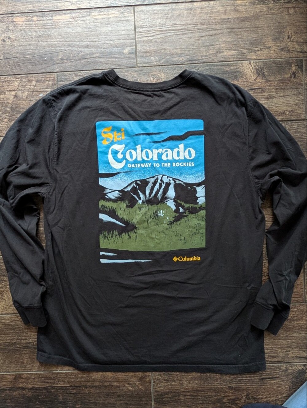 Columbia Telluride Ski Colorado Rockies Long Sleeve T-shirt Men's Size XL NWOT